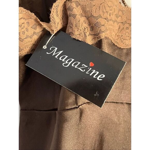 Brand New Magazine Women's Size Small 100% Silk Brown Sleeveless BOHO Top - Picture 6 of 8